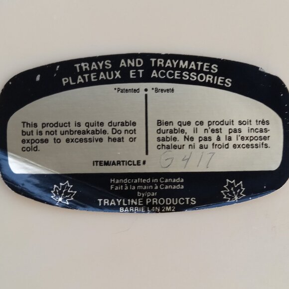 MCM Fab Ware Wildflowers Design 13.5" Diameter Ruffled Edge Retro Tray Canada - Picture 4 of 8